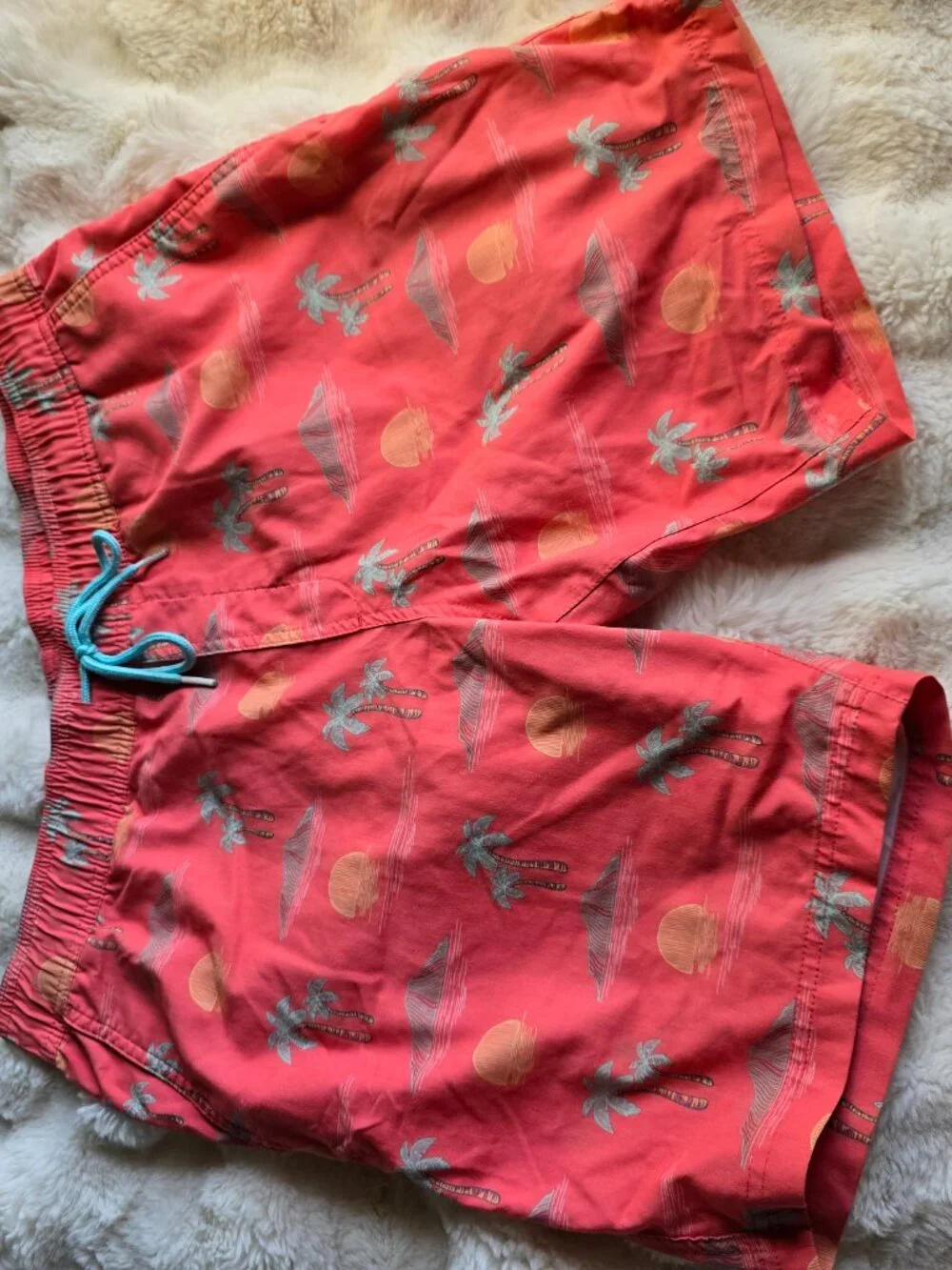 Blue Crown Coral Beach swim trunks men